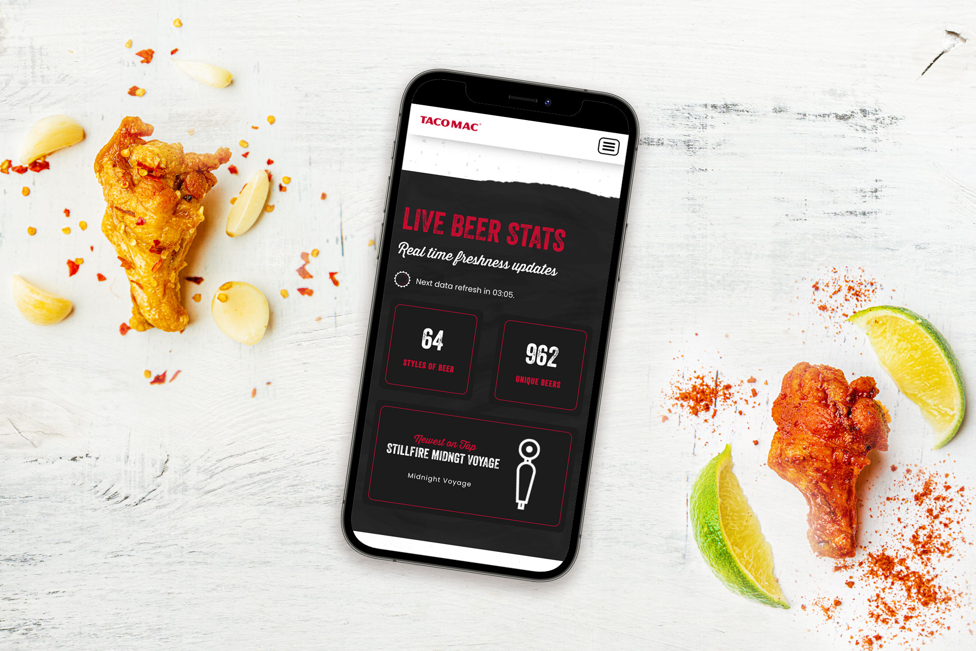 Taco Mac full service restaurant multi-unit brand website with integrated features with Paytronix