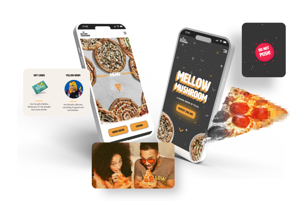 Mellow Mushroom restaurant website design and development with integrations