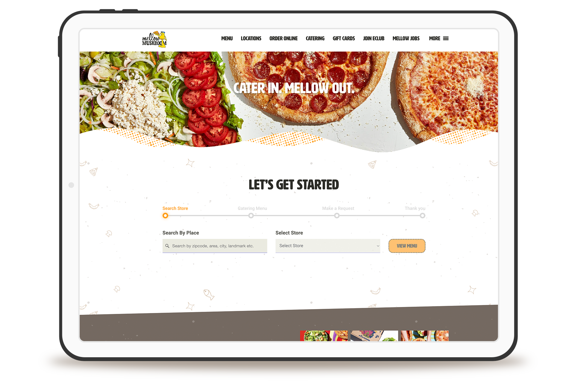Mellow Mushroom restaurant website development and technology catering