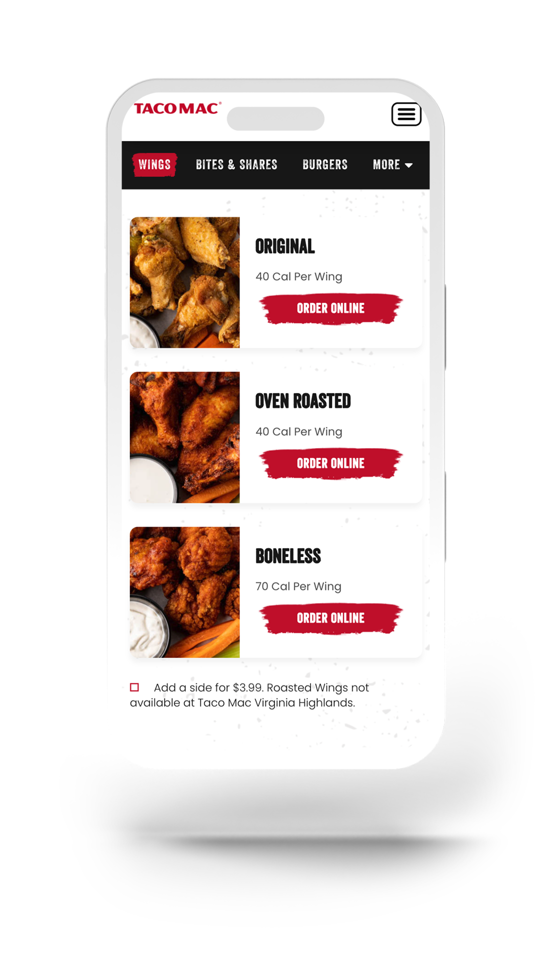 Taco Mac restaurant website design and development