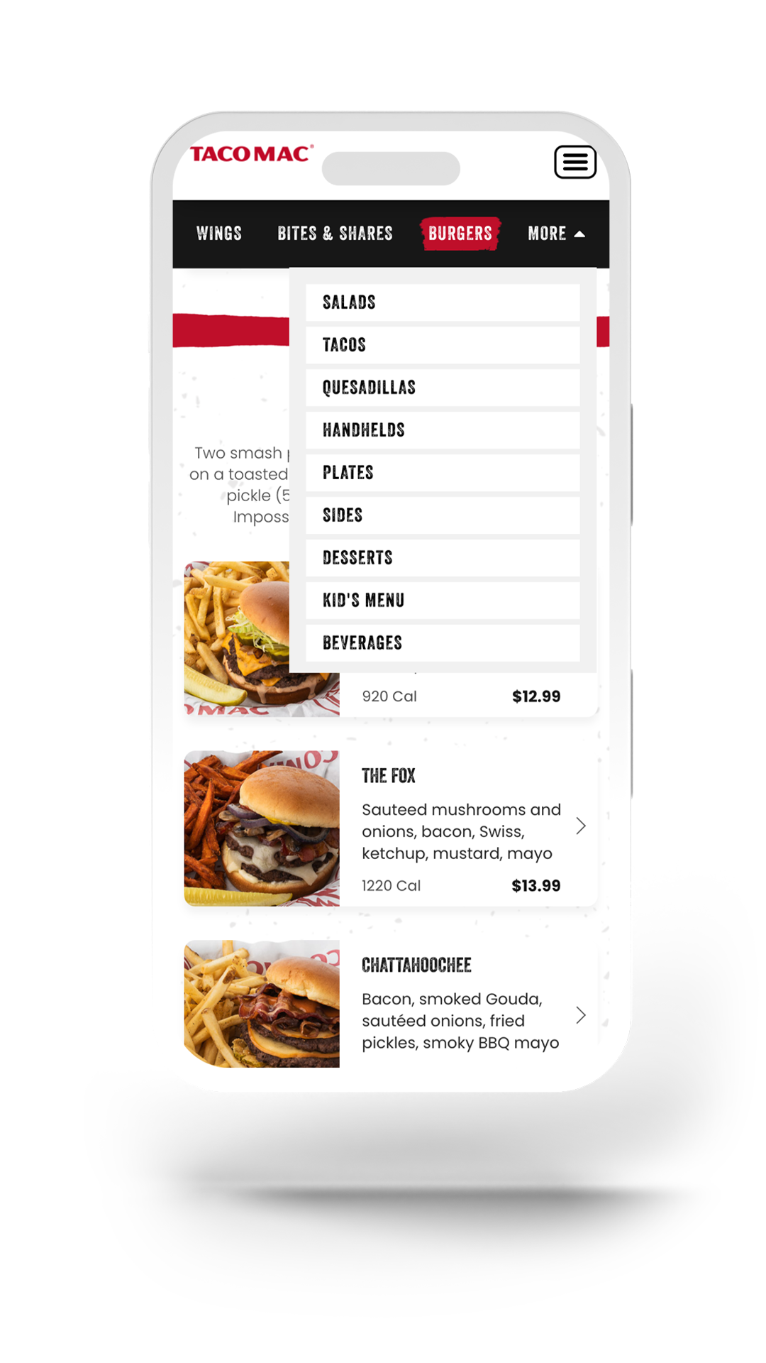 Taco Mac restaurant website design and development