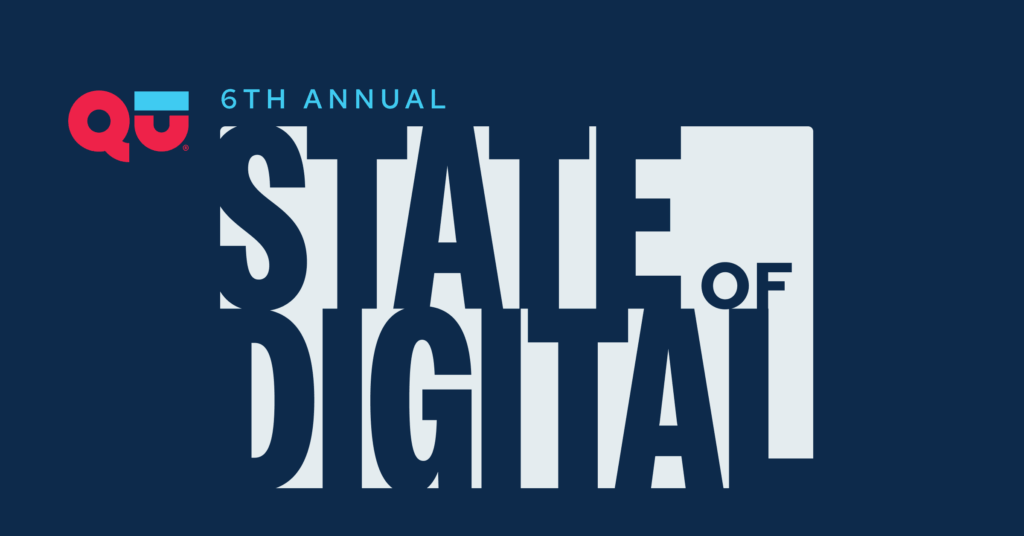 Qu's state of digital report design and engineered by Rapturous