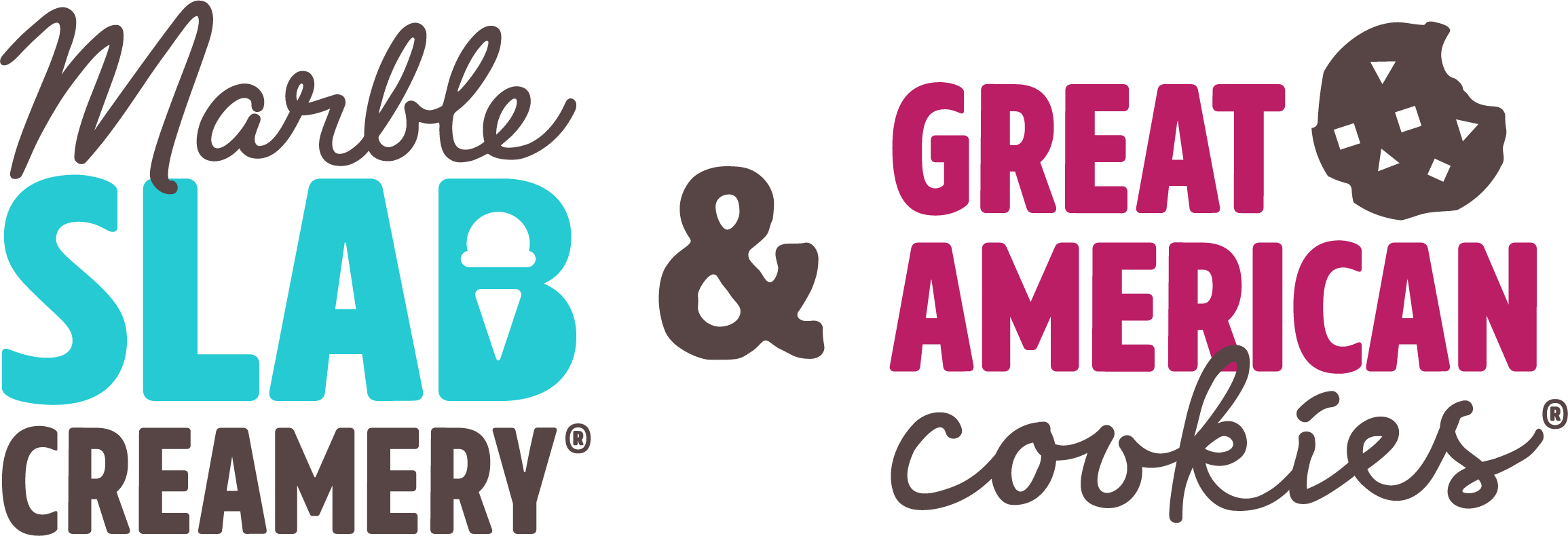 Great American Cookies & Marble Slab Creamery logos