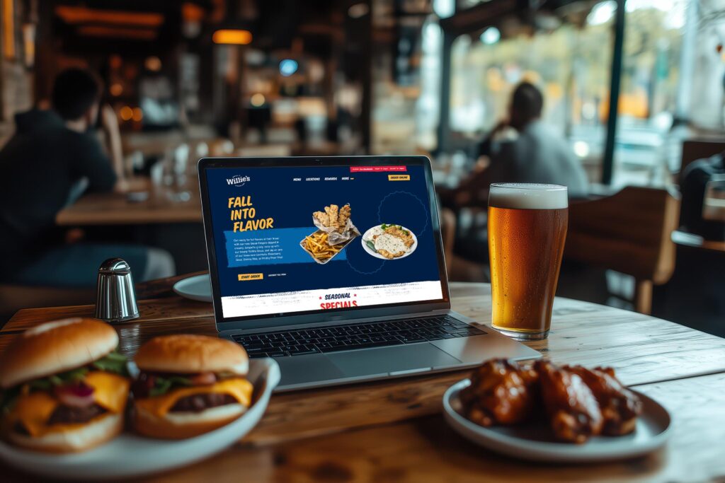 Willie's Icehouse & Grill restaurant web site redesign and development